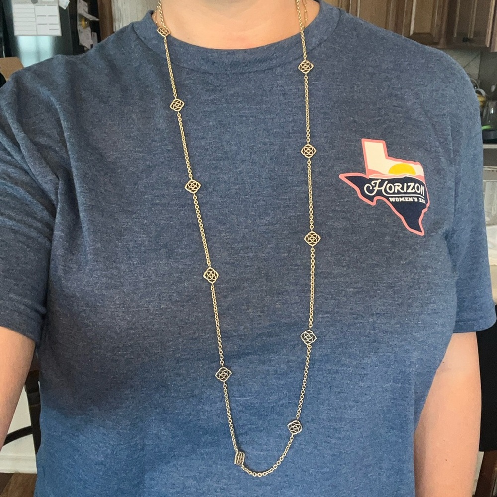 Kendra Scott Long Gold Logo Necklace
